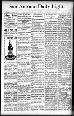 San Antonio Daily Light. (San Antonio, Tex.), Vol. 10, No. 253, Ed. 1 Wednesday, November 26, 1890