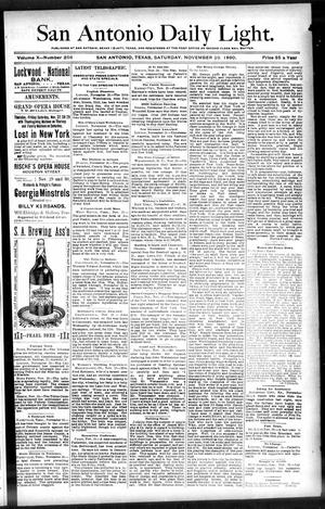 San Antonio Daily Light. (San Antonio, Tex.), Vol. 10, No. 256, Ed. 1 Saturday, November 29, 1890