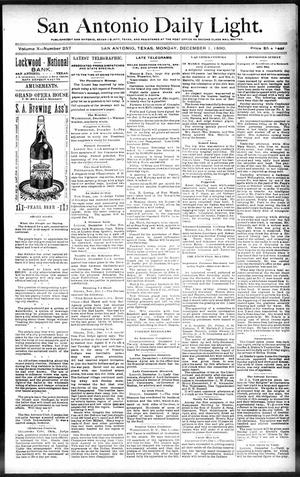 San Antonio Daily Light. (San Antonio, Tex.), Vol. 10, No. 257, Ed. 1 Monday, December 1, 1890