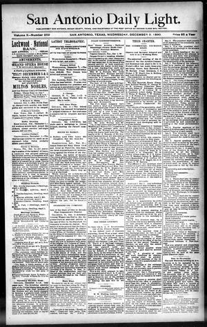 San Antonio Daily Light. (San Antonio, Tex.), Vol. 10, No. 259, Ed. 1 Wednesday, December 3, 1890