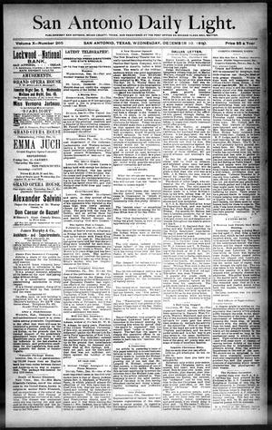 San Antonio Daily Light. (San Antonio, Tex.), Vol. 10, No. 265, Ed. 1 Wednesday, December 10, 1890