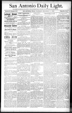 San Antonio Daily Light. (San Antonio, Tex.), Vol. 10, No. 266, Ed. 1 Thursday, December 11, 1890
