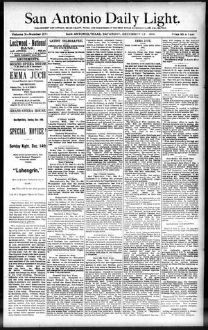 San Antonio Daily Light. (San Antonio, Tex.), Vol. 10, No. 271, Ed. 1 Saturday, December 13, 1890