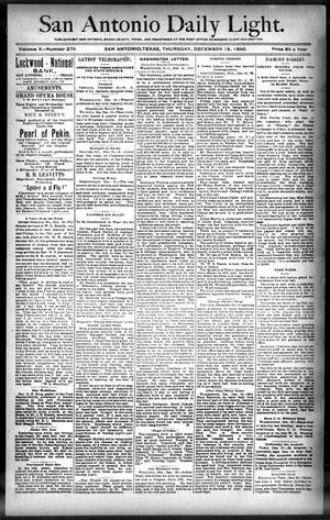 San Antonio Daily Light. (San Antonio, Tex.), Vol. 10, No. 275, Ed. 1 Thursday, December 18, 1890