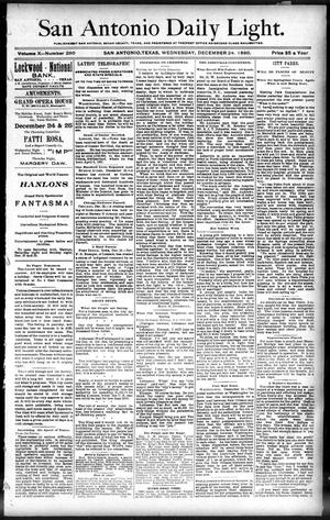 San Antonio Daily Light. (San Antonio, Tex.), Vol. 10, No. 280, Ed. 1 Wednesday, December 24, 1890