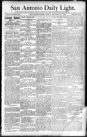 San Antonio Daily Light. (San Antonio, Tex.), Vol. 10, No. 284, Ed. 1 Tuesday, December 30, 1890