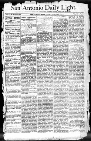 San Antonio Daily Light. (San Antonio, Tex.), Vol. 10, No. 286, Ed. 1 Friday, January 2, 1891