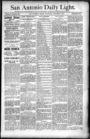 San Antonio Daily Light. (San Antonio, Tex.), Vol. 10, No. 291, Ed. 1 Thursday, January 8, 1891