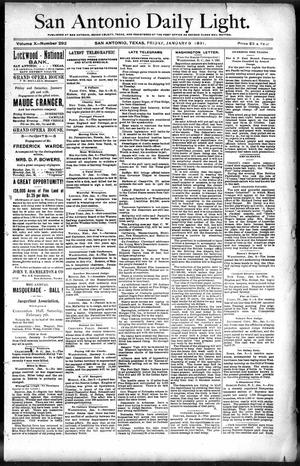 San Antonio Daily Light. (San Antonio, Tex.), Vol. 10, No. 292, Ed. 1 Friday, January 9, 1891