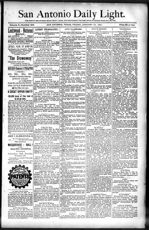 San Antonio Daily Light. (San Antonio, Tex.), Vol. 10, No. 298, Ed. 1 Friday, January 16, 1891