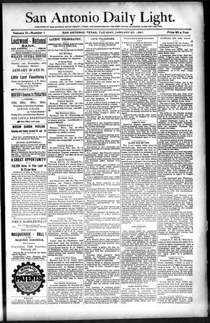 San Antonio Daily Light. (San Antonio, Tex.), Vol. 11, No. 1, Ed. 1 Tuesday, January 20, 1891