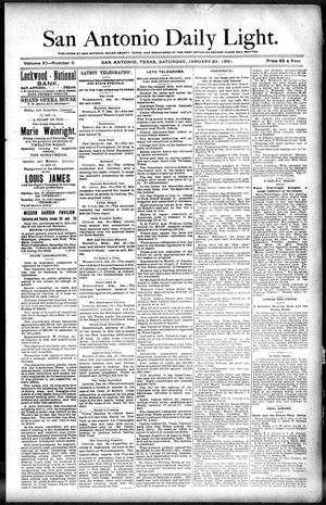 San Antonio Daily Light. (San Antonio, Tex.), Vol. 11, No. 5, Ed. 1 Saturday, January 24, 1891