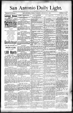 San Antonio Daily Light. (San Antonio, Tex.), Vol. 11, No. 7, Ed. 1 Tuesday, January 27, 1891