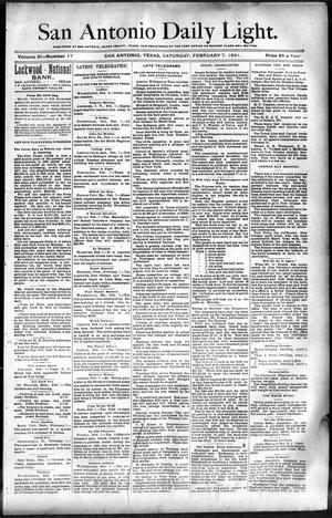 San Antonio Daily Light. (San Antonio, Tex.), Vol. 11, No. 17, Ed. 1 Saturday, February 7, 1891