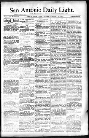 San Antonio Daily Light. (San Antonio, Tex.), Vol. 11, No. 20, Ed. 1 Tuesday, February 10, 1891