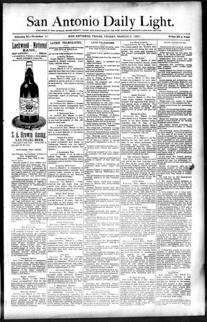 San Antonio Daily Light. (San Antonio, Tex.), Vol. 11, No. 41, Ed. 1 Friday, March 6, 1891