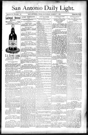 San Antonio Daily Light. (San Antonio, Tex.), Vol. 11, No. 42, Ed. 1 Saturday, March 7, 1891