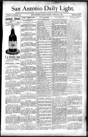San Antonio Daily Light. (San Antonio, Tex.), Vol. 11, No. 53, Ed. 1 Friday, March 20, 1891