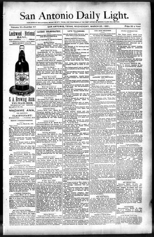San Antonio Daily Light. (San Antonio, Tex.), Vol. 11, No. 57, Ed. 1 Wednesday, March 25, 1891