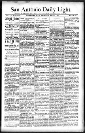 San Antonio Daily Light. (San Antonio, Tex.), Vol. 11, No. 105, Ed. 1 Wednesday, May 20, 1891