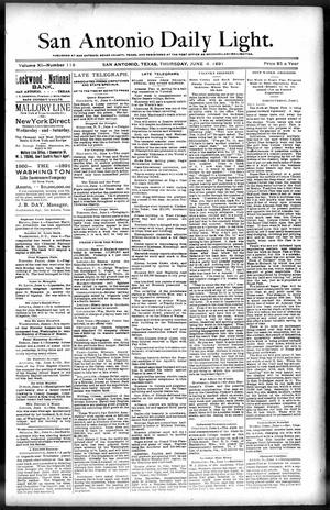 San Antonio Daily Light. (San Antonio, Tex.), Vol. 11, No. 118, Ed. 1 Thursday, June 4, 1891