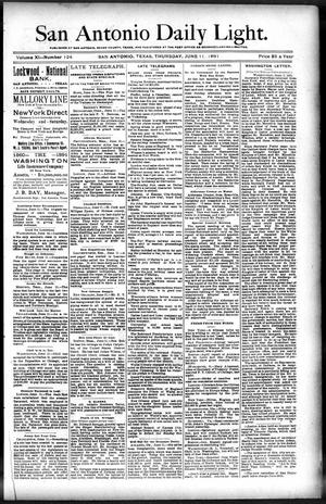 San Antonio Daily Light. (San Antonio, Tex.), Vol. 11, No. 124, Ed. 1 Thursday, June 11, 1891