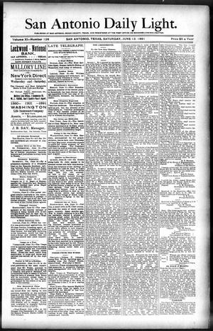 San Antonio Daily Light. (San Antonio, Tex.), Vol. 11, No. 126, Ed. 1 Saturday, June 13, 1891