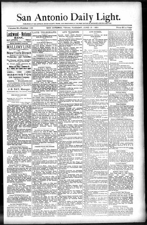 San Antonio Daily Light. (San Antonio, Tex.), Vol. 11, No. 128, Ed. 1 Tuesday, June 16, 1891
