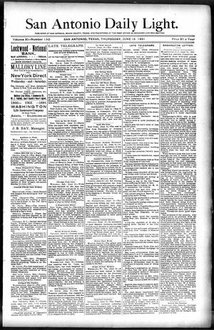 San Antonio Daily Light. (San Antonio, Tex.), Vol. 11, No. 130, Ed. 1 Thursday, June 18, 1891
