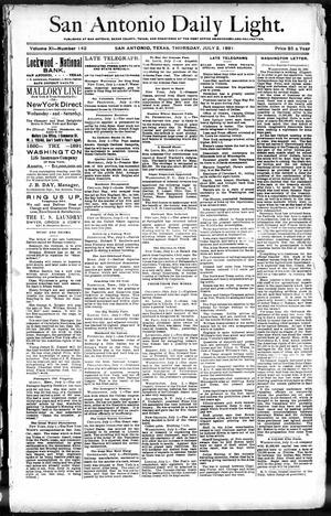San Antonio Daily Light. (San Antonio, Tex.), Vol. 11, No. 142, Ed. 1 Thursday, July 2, 1891