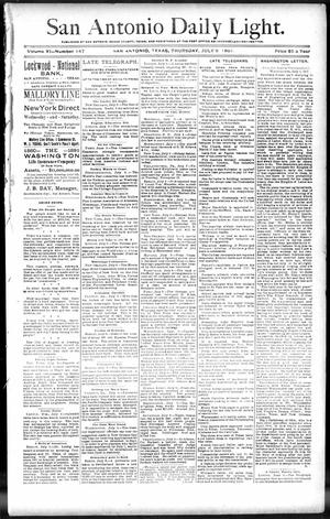 San Antonio Daily Light. (San Antonio, Tex.), Vol. 11, No. 147, Ed. 1 Thursday, July 9, 1891