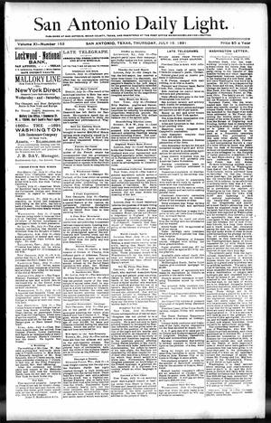 San Antonio Daily Light. (San Antonio, Tex.), Vol. 11, No. 153, Ed. 1 Thursday, July 16, 1891