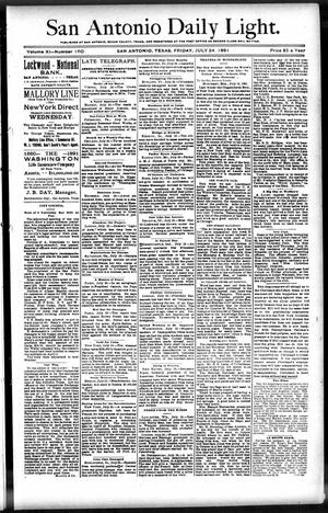San Antonio Daily Light. (San Antonio, Tex.), Vol. 11, No. 160, Ed. 1 Friday, July 24, 1891