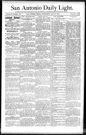 San Antonio Daily Light. (San Antonio, Tex.), Vol. 11, No. 164, Ed. 1 Wednesday, July 29, 1891