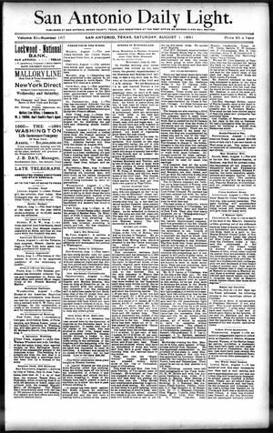 San Antonio Daily Light. (San Antonio, Tex.), Vol. 11, No. 167, Ed. 1 Saturday, August 1, 1891