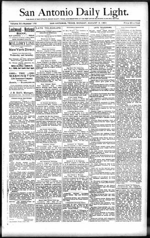 San Antonio Daily Light. (San Antonio, Tex.), Vol. 11, No. 168, Ed. 1 Monday, August 3, 1891