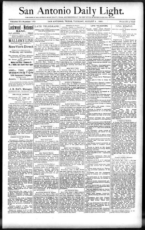San Antonio Daily Light. (San Antonio, Tex.), Vol. 11, No. 169, Ed. 1 Tuesday, August 4, 1891
