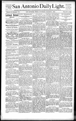 San Antonio Daily Light. (San Antonio, Tex.), Vol. 11, No. 173, Ed. 1 Saturday, August 8, 1891