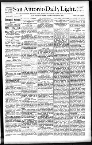 San Antonio Daily Light. (San Antonio, Tex.), Vol. 11, No. 178, Ed. 1 Friday, August 14, 1891