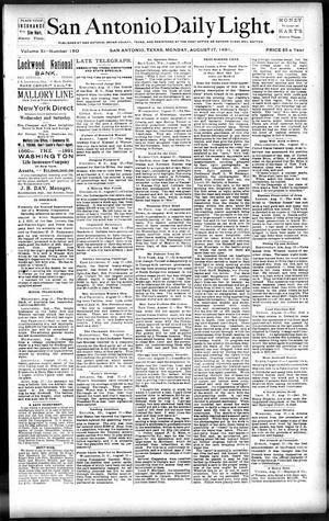 San Antonio Daily Light. (San Antonio, Tex.), Vol. 11, No. 180, Ed. 1 Monday, August 17, 1891