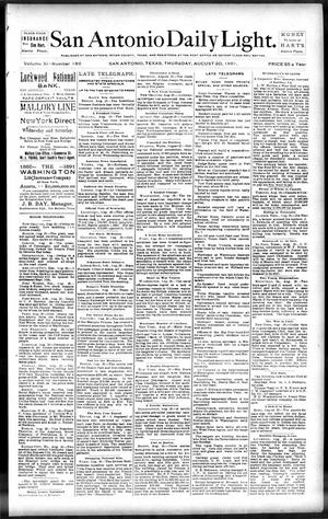 San Antonio Daily Light. (San Antonio, Tex.), Vol. 11, No. 183, Ed. 1 Thursday, August 20, 1891