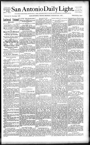 San Antonio Daily Light. (San Antonio, Tex.), Vol. 11, No. 186, Ed. 1 Monday, August 24, 1891