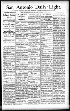 San Antonio Daily Light. (San Antonio, Tex.), Vol. 11, No. 188, Ed. 1 Wednesday, August 26, 1891
