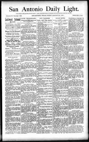 San Antonio Daily Light. (San Antonio, Tex.), Vol. 11, No. 190, Ed. 1 Friday, August 28, 1891