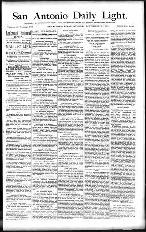 San Antonio Daily Light. (San Antonio, Tex.), Vol. 11, No. 197, Ed. 1 Saturday, September 5, 1891
