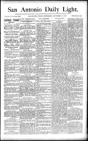 San Antonio Daily Light. (San Antonio, Tex.), Vol. 11, No. 200, Ed. 1 Wednesday, September 9, 1891