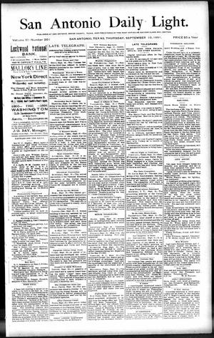 San Antonio Daily Light. (San Antonio, Tex.), Vol. 11, No. 201, Ed. 1 Thursday, September 10, 1891