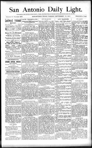 San Antonio Daily Light. (San Antonio, Tex.), Vol. 11, No. 205, Ed. 1 Tuesday, September 15, 1891