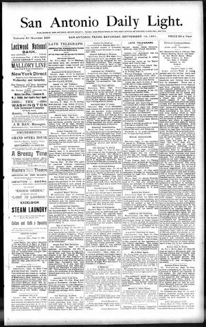 San Antonio Daily Light. (San Antonio, Tex.), Vol. 11, No. 209, Ed. 1 Saturday, September 19, 1891