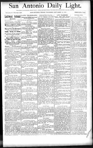 San Antonio Daily Light. (San Antonio, Tex.), Vol. 11, No. 225, Ed. 1 Thursday, October 8, 1891